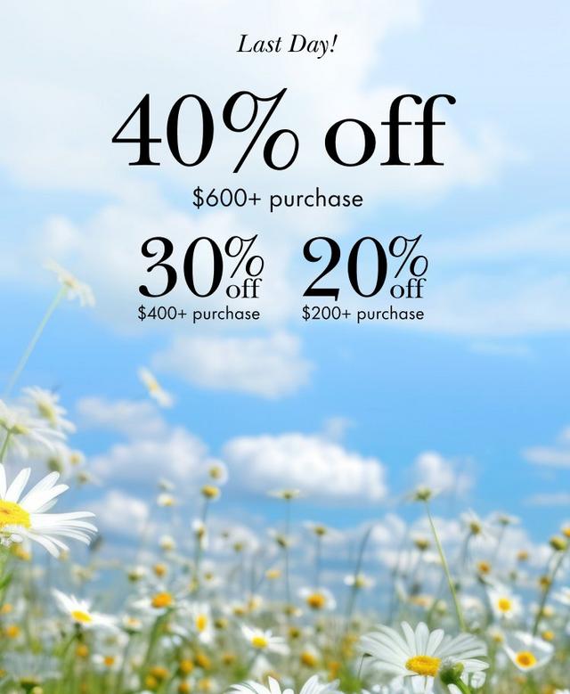 From 30% to 40% off