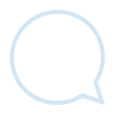 A light blue speech bubble icon with a rounded rectangular shape and a small tail pointing downward right.