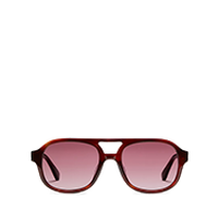 Burgundy aviator-style sunglasses with gradient lenses and double bridge detail.