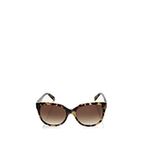 Tortoiseshell cat-eye sunglasses with brown gradient lenses.